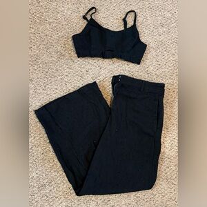 Elegant Black Women's Pants & Jumpsuit Set